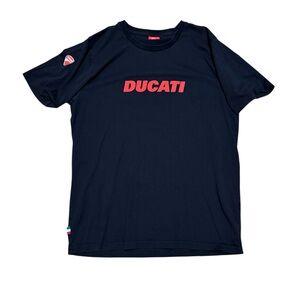 Vintage Ducati Logo Racing Black Tee size L